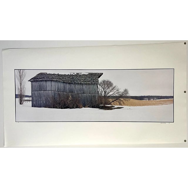 Photography Maxwell Mackenzie "Barn in Snow, Winter" Signed Landscape Photograph, 1993 For Sale - Image 7 of 8