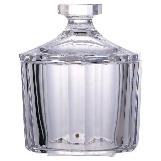 Heavy Orrefors Sweden Cut Crystal Art Deco Style Covered Dish For Sale - Image 12 of 12