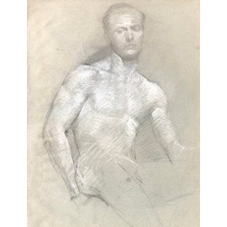 1930s Nathan Kredenser Male Nude Figure Drawing For Sale