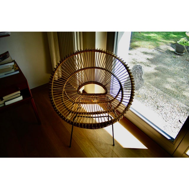 Sun Lounger in Rattan from Abraham and Dirk Jan Roi, France, 1950s For Sale - Image 8 of 13