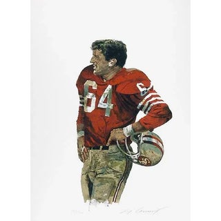 Old Pro (San Francisco 49ers), Merv Corning Lithograph, Signed and Numbered in Pencil For Sale