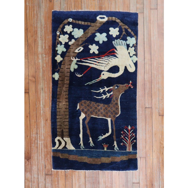Early 20th Century Pictorial Chinese Rug - 2'5" x 4'6" For Sale - Image 9 of 18