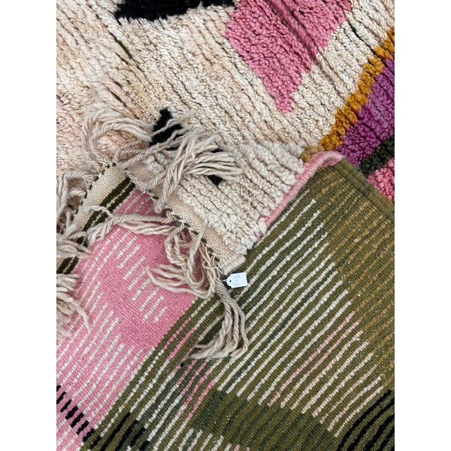 Pink Modern Moroccan Wool Rug for Modern Interiors For Sale - Image 8 of 9