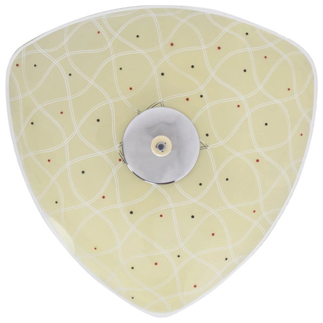 Mid-Century Glass Pendant Lamp, 1970s For Sale