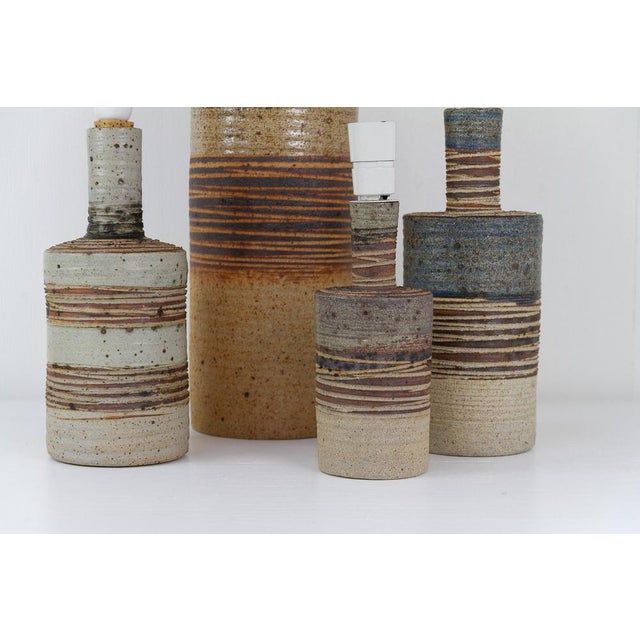 Danish Modern Ceramic Table Lamps by Tue Poulsen, 1960s. Set of 2 For Sale - Image 17 of 18
