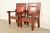 Harden Furniture Style Antique Arts & Crafts Carved Oak Library Chairs, Pair For Sale - Image 12 of 12