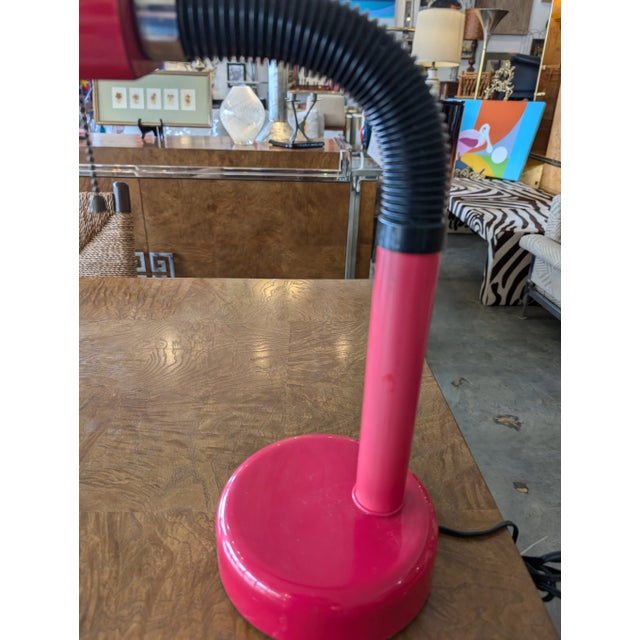 Mid Century Red Lightolier Gooseneck Desk Lamp For Sale In Charleston - Image 6 of 10