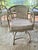 Wood Vintage Rattan Dining Set, White Bamboo Boho Table With Glass Top For Sale - Image 7 of 12