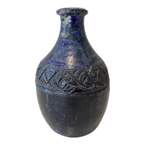 Vintage Blue Ceramic Vase