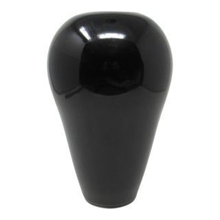 Steven Correia Glossy Ebony Glass Vase | Signed by Artist (2000) For Sale