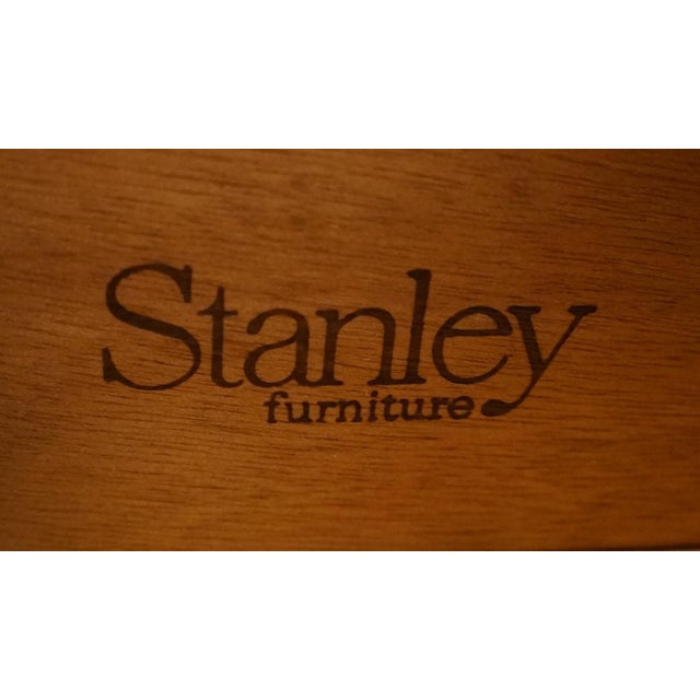 Stanley Furniture Solid Walnut Italian Provincial 74" Triple Door Dresser For Sale - Image 10 of 15