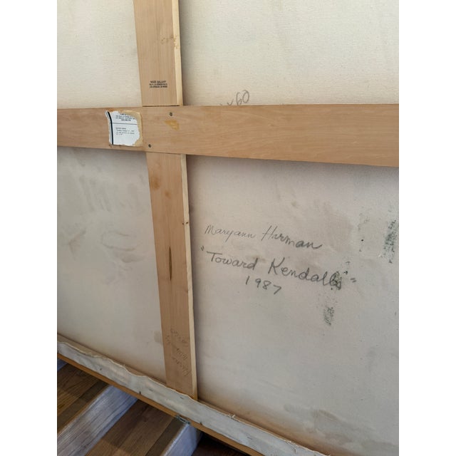 Maryanne Harman “Toward Kendalls” 1987 Large Abstract Oil Painting Framed For Sale - Image 10 of 12