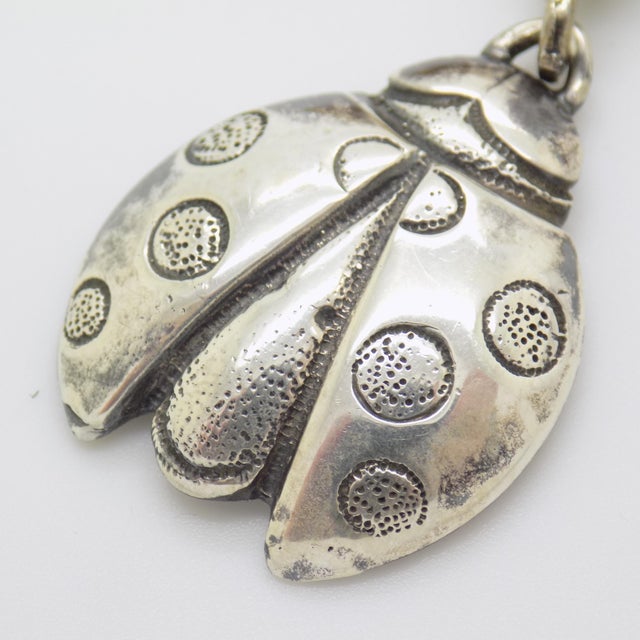 1980s Vintage Italian Handmade Genuine Sterling Silver 925 Ladybug, 1980s For Sale - Image 5 of 12