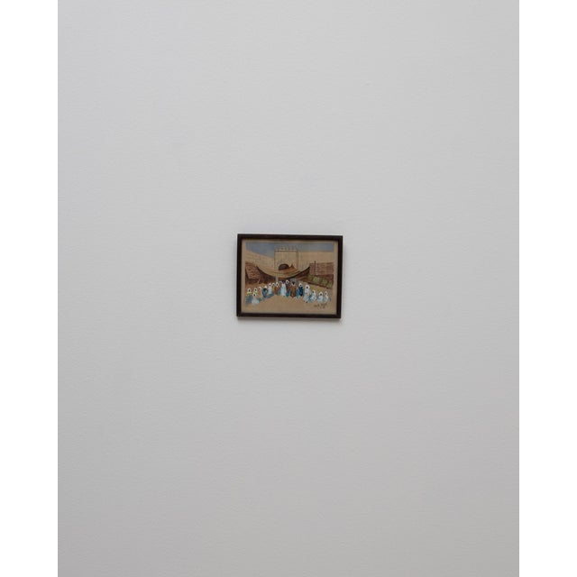 20th Century French Village Painting With Wooden Frame For Sale - Image 4 of 18