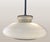 Mid-Century Modern Opaline Glass Pendant Lamp for Kitchen Counter Upcycled from Vintage Glass Shade, 1960 For Sale - Image 3 of 16