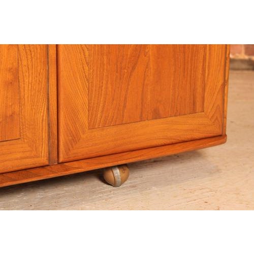 Wood Mid-Century Elm Windsor Sideboard on Casters from Ercol, 1960s For Sale - Image 7 of 16