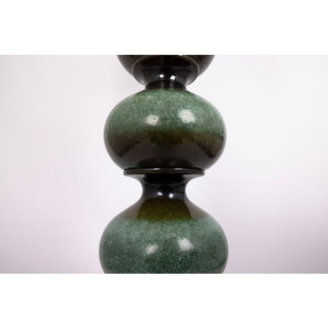 Large Green Ceramic Floor Lamp from Kaiser Leuchten, Germany, 1970s For Sale - Image 11 of 13
