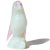 Beautiful vintage Murano hand blown opalescent white, blue and pink Italian art glass bird figurine / sculpture....