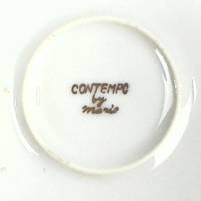 Gold-Embellished Vintage Porcelain Wall Plate Curation - Group of 7 For Sale - Image 4 of 18