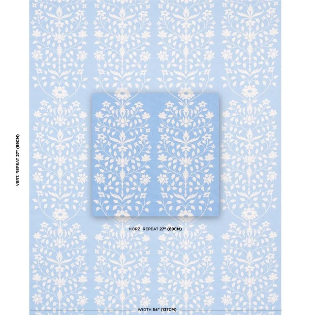 A wonderfully simple stylized floral with a large-scale stripe effect, Jaipur Mughal Flower fabric was created by Marie-...