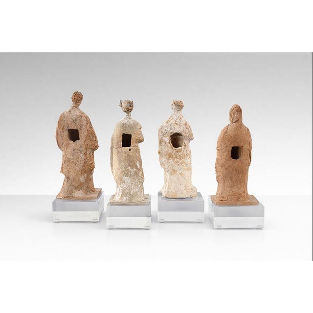 Set of Four Italian Grand Tour Terracotta Classical Female Figures, Late 19th Century For Sale In Los Angeles - Image 6 of 10