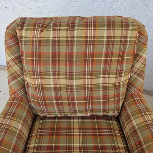 Sherrill English Country Swivel Rocker Lounge Club Chair For Sale In Miami - Image 6 of 7