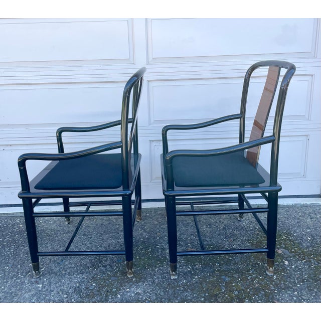 1980s 1980s Italian Postmodern Chinoiserie Dining Chairs Set of 6 For Sale - Image 5 of 12
