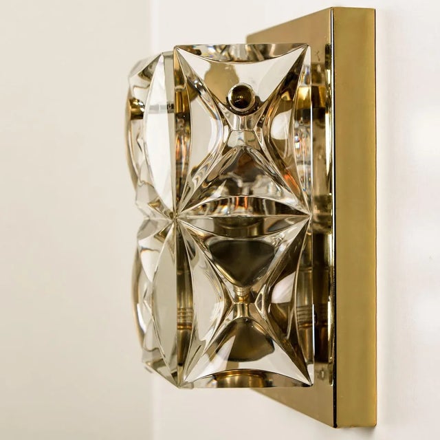 Crystal Glass Wall Light Fixtures from Bakalowits & Söhne for Kinkeldey, 1970s, Set of 2 For Sale - Image 4 of 13