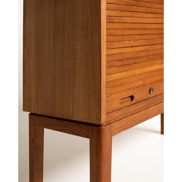 Wood Swedish Oak Filing Cabinet, Early 1900s For Sale - Image 7 of 9