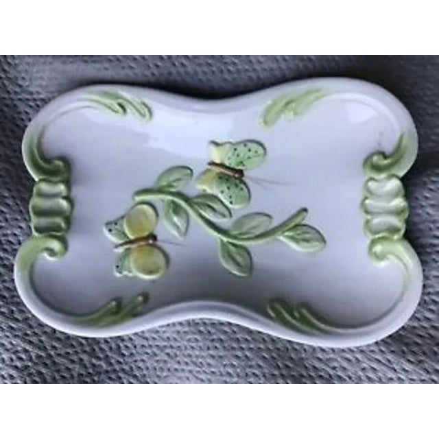 1970s Meiselman Italian Catchall Dish With Leaves and Butterflies For Sale - Image 5 of 5