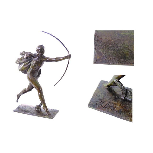 Art Deco Archer, France, 1925, Bronze For Sale - Image 6 of 8