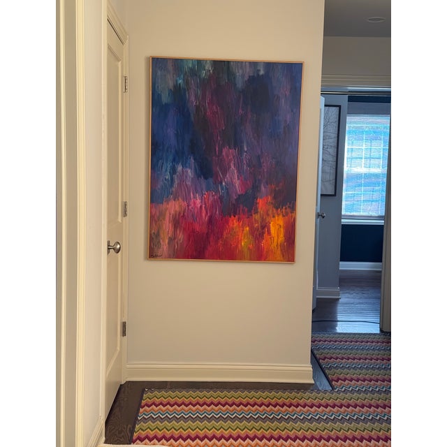 Striking large-scale original abstract painting by Wisconsin artist Julius Parrish, created in 2020. Acquired directly...