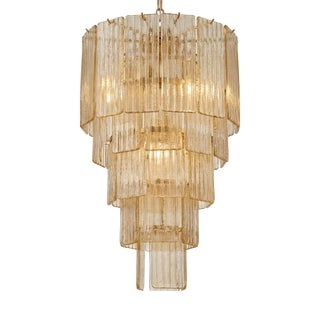 Murano Glass Listello Chandelier, 1970s For Sale