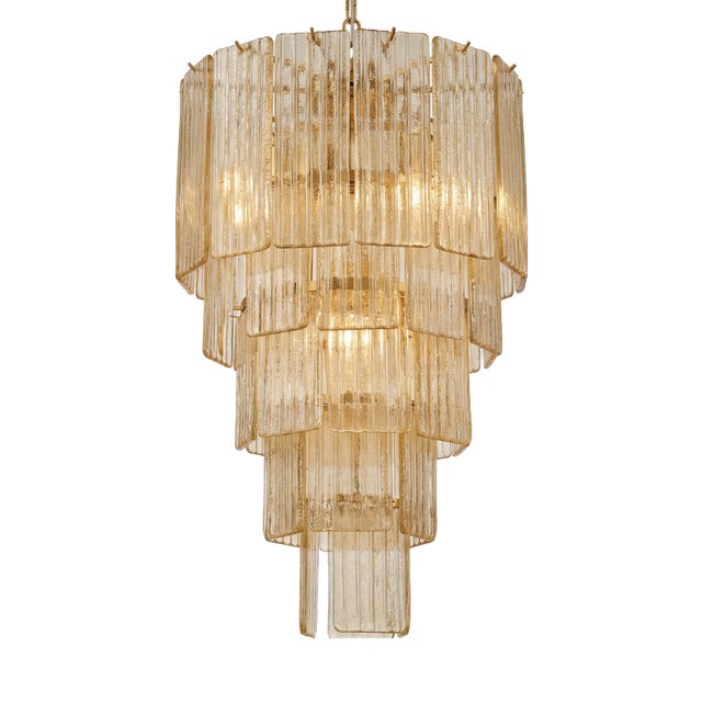 Murano Glass Listello Chandelier, 1970s For Sale