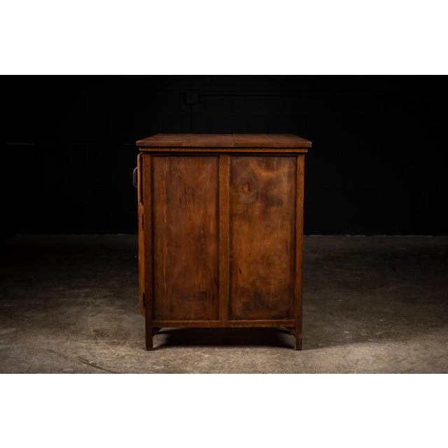 Early 20th Century Vintage Industrial Desk With Drawers For Sale - Image 5 of 8