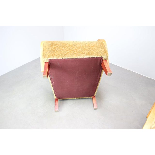 Czechoslovak Lounge Chairs with Curved Wooden Armrests by Jindřich Halabala, 1950s, Set of 2 For Sale - Image 18 of 18