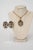This lovely vintage gold filled and semi precious pendant necklace and pierced earring set is art nouveau style and and...
