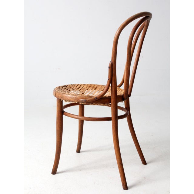 Early 20th Century Antique Bentwood Bistro Cafe With Cane Seat For Sale - Image 5 of 13
