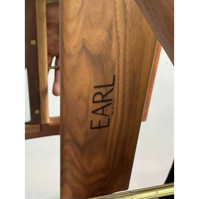 Boho Earl Polished Teak Bar Cart For Sale In West Palm - Image 6 of 7