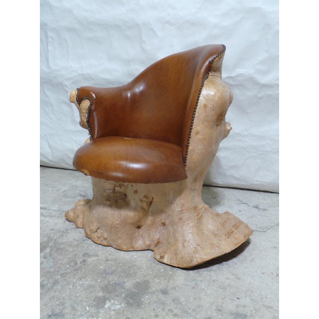 Rustic Burl Chair For Sale - Image 3 of 10