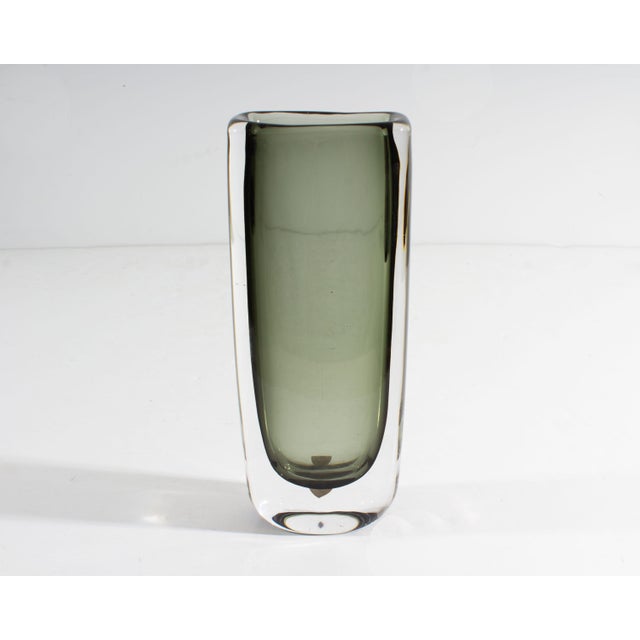 Orrefors Nils Landberg Orrefors Swedish Sommerso Glass Vase For Sale - Image 4 of 7