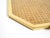 Octagonal Acrylic Glass, Wicker and Brass Serving Tray in the style of Christian Dior, Italy, 1970s For Sale - Image 9 of 18