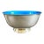 Vintage Reed & Barton Silver Plate and Blue Enamel Revere Bowl — 8” For Sale