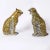 Pair of Vintage Italian Glazed Terra Cotta Leopard or Cat Sculptures For Sale - Image 4 of 10