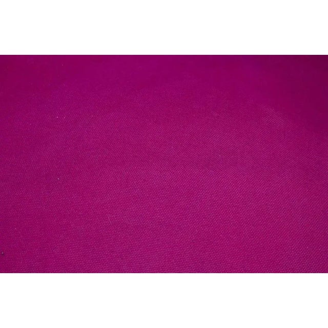 Red Louis XVI White Lacquered Bergère Armchair with Purple Fabrics For Sale - Image 8 of 10