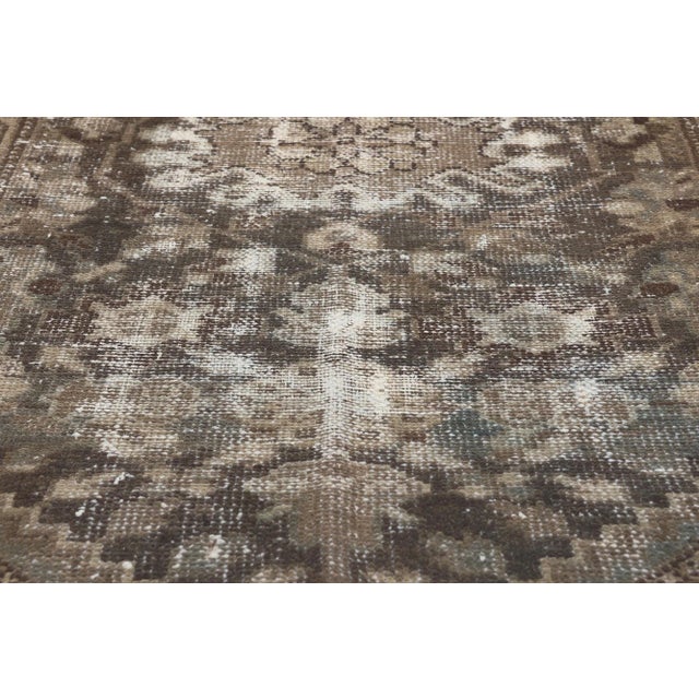 Early 20th Century Early 20th Century Distressed Antique Worn Persian Rug, 03'01 X 04'01 For Sale - Image 5 of 10