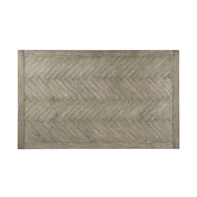 Grey Oak Rustic Dining Table For Sale - Image 9 of 10