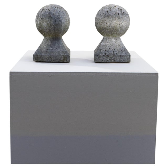 19th Century Belgian Blue Stone Sculptures - A Pair For Sale - Image 15 of 18