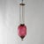 Red Antique Victorian Cut To Clear Cranberry Glass & Brass Hanging Hall Light Circa 1880 For Sale - Image 8 of 11