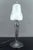 Modern Art Deco Wrought Iron Lamp with Tulip Shade from Verrerie Dart Degué, France, 1930s For Sale - Image 3 of 17